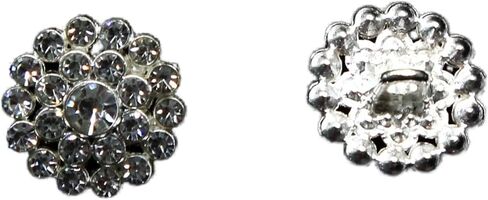 أزرار Leekayer 10 قطع أزرار كريستالية للسترات، أزرار معطف 15 مم أزرار ماسية زجاجية فضية لأزرار تزيين حقيبة القبعة بكميات كبيرة in Kuwait