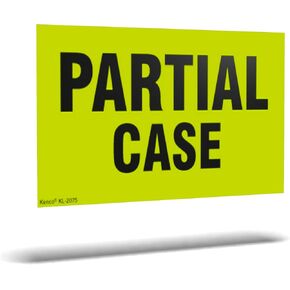 Kenco 3" X 5" Partial Case Fluorescent Shipping Label Stickers for Shipping and Packing - 500 Adhesive Labels Per Roll