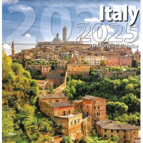 Bachmann Press 2025 Italy Full Size Wall Calendar for Planning, Scheduling, and Organizing