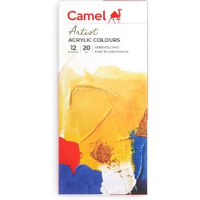 Camel Acrylic Color Box - 20Ml Tubes, 12 Shades