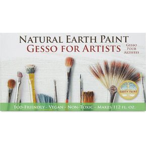 Natural Earth Paint Eco Gesso Kit | Eco Friendly | Non-Toxic | Vegan | Petroleum-Free | Professional Grade