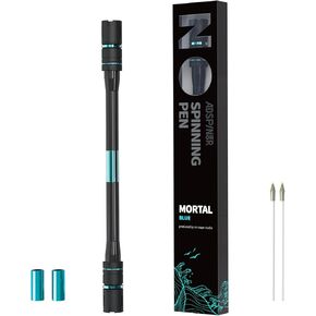 Mortal Spinning Pen Mod by Mr. Nope – Professional Trick Pen for Pen Spinning, Stress Relief & Precision Tricks – Balanced, Long, Anti-Slip Grip, Writable Fidget Spin Pen (Blue)