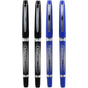 INC Optimus Fine Point Pen, Smooth Bold Writing (2 Black Pens & 2 Blue Pens), W/Phyphys Bonus