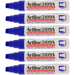 Artline 5109A Big Nib Whiteboard Marker - Blue (Pack of 6)