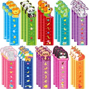 30 PCS Paper Bookmark Ruler Cute Animal Bookmarks for Children Kids Teens Page Clips Bookmark Multipack Page Markers Personalised Bookmark Book Markers Gifts School Rewards(15x4cm, 10 Styles)