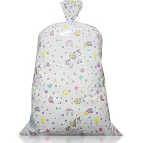 Ymsone Unicorn Gift Bag Extra Large - Unicorn Theme Girl Birthday Gifts Bag Jumbo - Oversized Plastic Bag for Big Present - Huge Wrapping Bag for Giant Gifts (1)