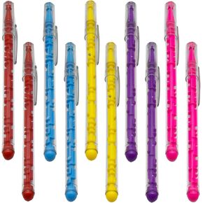 Maydahui 30PCS Maze Ballpoint Pen Novelty Puzzle Pens Blue Ink with Built in Ball Stress Relief for School Office Stationery Supplies