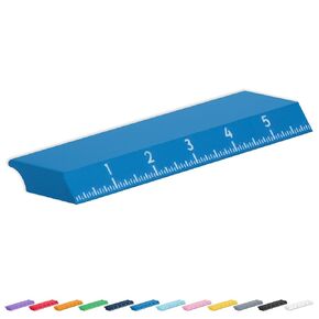 Glassboard Studio 6 Inch Magnet Ruler - Non-Slip Pad, Strong Neodymium Magnets - Craft & Quilting Tool for Magnetic Glass Mats, Whiteboards, Lockers - Secure Hands-Free Precision (Cherry Red)