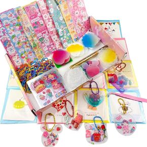QIAONIUNIU Stickers for Girls Ages 6+, Create Your Own Tags Art and DIY Crafts Set, Valentine's Day Gifts (Make 60 Tags)