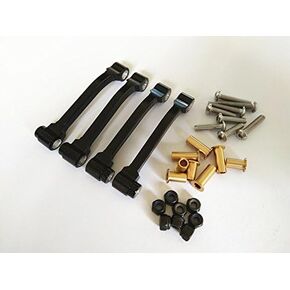 Aluminum Radius ARM -4PCS Set Black for RC CAR 1/14 Tractor Truck King Knight Hauler R620 Man TGX