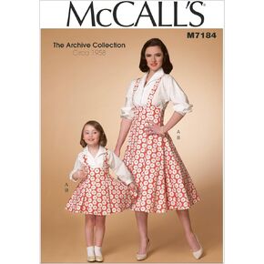 قالب خياطة بلوزة وبلوزة M7184 من McCall's Patterns للأطفال/البنات، Miss (SML-MED-LRG-XLG)