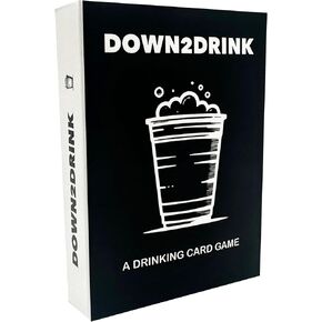 Down2Drink | Drinking Card Game for Adults | Party, Camping, College, Game Night - (Kings Cup Spinoff) 54 Card Deck