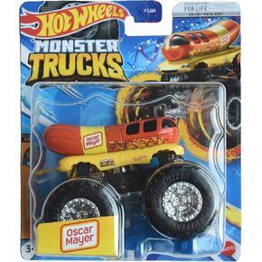 Hot Wheels Monster Trucks Oscar Mayer, Hot Dog Connect and Crash Car