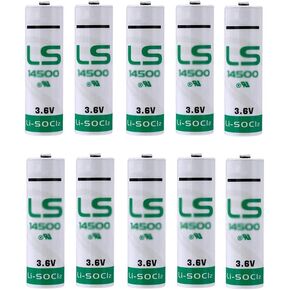 10pcs Original LS14500 for Water Meter Electricity Meter PLC Facility Equipment Spare Generic Battery ER14505 3.6V Lithium Battery SAFT