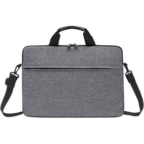TANGBOLIBO Laptop Sleeve Case 15.6 inch Grey - Slim Case with Pockets for MacBook Pro, Dell Inspiron, HP Pavilion and More - Ideal for Students Professionals and Travelers
