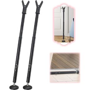 Door Stoppers Security Bar 2-in-1 Door and Window Security Bar 29-45in Potable and Adjustable Security Door Stopper for Sliding Door Window Apartment Home Hotel Travel Child Safety（2 Pack ）