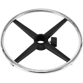 Frassie Office Stool Foot Rest Ring مرفق معدن الكروم، 15.7 بوصة قطر ستوديو صياغة كرسي مسند القدمين الدائري