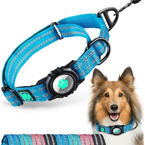 AirTag Dog Collar with Air tag Holder, Martingale Air Tag Collar with Luminous Reflective, Comfortable, Durable, Adjustable Fit for Medium or Heavy Duty Large & Active Dogs【Airtag not Included】 in Kuwait
