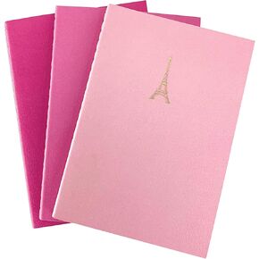 Graphique Mini Journal Set, LLP Pink - Includes 3 Mini Journals, 3.5" x 5", 64 Pages - Cute Portable Journals Embellished in Gold Foil, Perfect for Notetaking, List Making and Much More