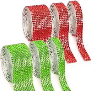 6 قطع عيد الميلاد الملونة ذاتية اللصق كريستال حجر الراين الماس الشريط بلينغ عيد الميلاد الراتنج حجر الراين الماس ملصق DIY بها بنفسك الحرف المزهريات زينة الزفاف in Kuwait