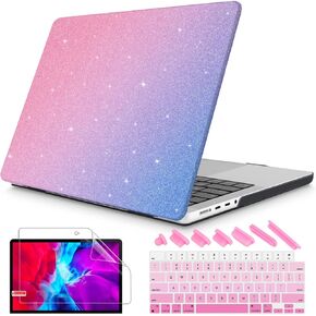 حافظة Metron لجهاز M4 MacBook Pro 14 2024 A3112 A3401 A3185 M3 A2918 A2992 M1 A2442/M2 A2779 (2021/2023)، غطاء جلدي صلب لجهاز MacBook Pro 14.2 بوصة Pro/Max، أخضر متدرج in Kuwait