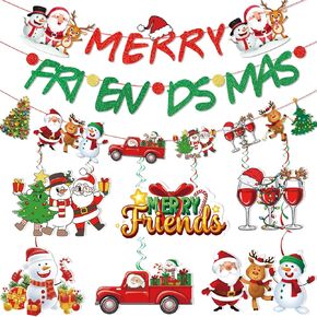 Merry Friendsmas Banner Friendsmas Party Decorations Friendsmas Decorations with Friendsmas Banner for Merry Friendsmas Decorations Christmas Party Decorations