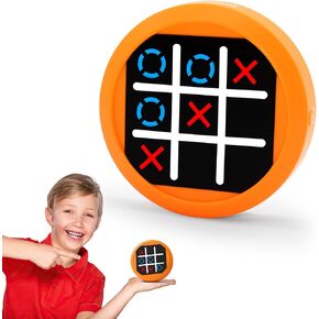 Dollox 4-in-1 Mini Tic Tac Toe Bolt Game, Electronic Handheld Game Puzzle Board Games Console Brain Training Includes Tic Tac Toe, Memory Flash, Whack-a-Mole Family Fun Travel Games for Kids Adults