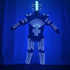 LED Robot Costume Suit Illuminated Party Dance RGB Luminous Armor Bar Light Show Dance LED Night Lights Clothing
