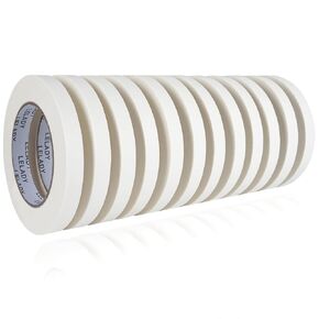 Masking Tape - 1 Inch x 60 Yards, 6 Rolls, White, Artist, No Residue, Craft, High Adhesive, Decorative, DIY, Arts, Labeling, Handmade
