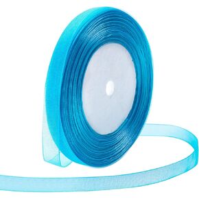 Sage Green Ribbon for Gift Wrapping 3/8 inch Sheer Organza Ribbon for Flower Bouquet Tulle Chiffon Ribbons for Wedding Invitations Christmas Halloween Decorations Crafts 50 Yards