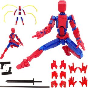 (Assembly Completed) Action Figure, 3D Printed Robot Action Figure Spider Guy Multi-Jointed Movable with Changeable Claws and Hands, Super Hero Action Figures for Boys Desktop Decorations
