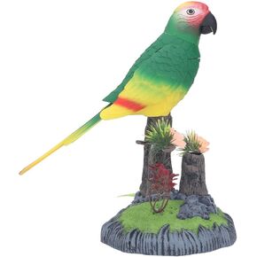 Operated Control Voice, Parrot Chirping Singing Fluttering Simulation Parrot Toy for Adults Children (506H)
