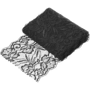 MECCANIXITY 6 Inch Wide 5 Yard Lace Ribbon Floral Pattern Rose Red Lace Trim Ribbon for Sewing Making,and DIY Crafts,Gift Wrapping,Wedding Decor