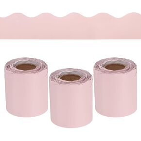 uxcell 3 Roll Bulletin Board Border 98.4 Feet Scalloped Border Trim Decorative Rolled Classroom Borders for Bulletin Board Home Classroom Office Decoration, Orange