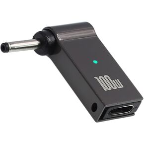 USB C to 4.5mm Laptop Charging Adapter Female Type C to Male DC 4.5 x 3.0mm Barrel Jack Plug 100W PD Power Charger Connector Round Tip for Latitude 11 12 XPS 13 Vostro 14 5000 15 17 7000 Inspiron Dell