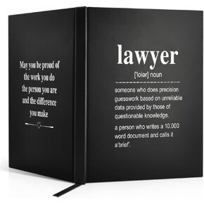 Lawyer Definition 80 Sheets 160 Pages Blank Double-sided Hardcover Notebook, Lawyer Graduation Gift, Solicitor Gift for Law Student, Attorney Gift for Law School, Future Lawyer Gift