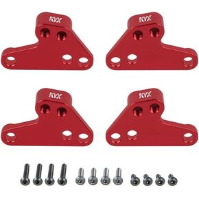 KYX Racing CNC مصنوع من الألومنيوم لتركيب برج الصدمات لزيادة ترقيات أجزاء السيارة لسيارة 1/10 RC الزاحفة Traxxas Maxx WideMaxx (أحمر)