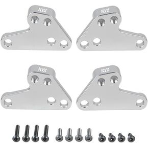 KYX Racing CNC Machined Aluminum Shock Tower Mounts Heighten Upgrades Parts Accessories for 1/10 RC Crawler Car Traxxas Maxx WideMaxx (Red)