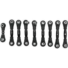 RC Aluminum Alloy Tie Rods Suspension Rods Linkage Rod Pull Rod Tie Rod Compatible with 1/10 TRA-XXAS 4-TEC 2.0 RC Car Upgrade Parts (Black)