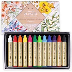 HA SHI Water Soluble Oil Crayons For Artists 24 Color, Watercolor Crayons, Oil Pastels, Premium Quality Art Supplies for Kids, Adults - Blendable, Vibrant Hues, Korean Craftsmanship