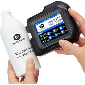 Mini Inkjet Printer E98, Handheld Inkjet Printer 0.5" Nozzle with 2.8 Inch LED Touch Screen for Any Surface, Portable Inkjet Printer for Text QR Barcode Batch Number Logo Date Label Printer