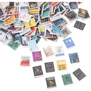 200pcs Miniature Books Dollhouse Decoration Accessories, Mini Books for Anxiety Bookshelf,1:12 Dollhouse Miniature Scene Model Novel Books, Doll House Decoration