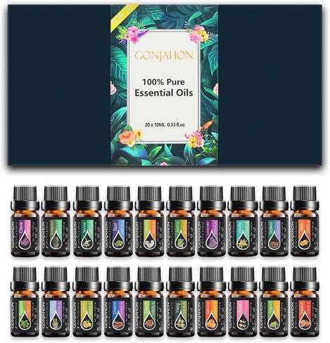 Essential Oils Set -Top 16(0.33Fl Oz) Organic Plant Natural Fragrance Scents Blends Oil Gift Set for Candle Making,Aroma Diffuser,Aromatherapy Stove,Humidifier,Soap Make,Bath Bomb Slime… in Saudi Arabia