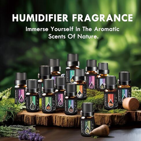 Essential Oils Set -Top 16(0.33Fl Oz) Organic Plant Natural Fragrance Scents Blends Oil Gift Set for Candle Making,Aroma Diffuser,Aromatherapy Stove,Humidifier,Soap Make,Bath Bomb Slime… in Saudi Arabia