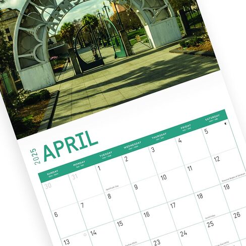 2025 New Orleans Monthly Wall Calendar by Bright Day, 12 x 12 Inch Mardi Gras Bourbon Street Louisiana in Saudi Arabia