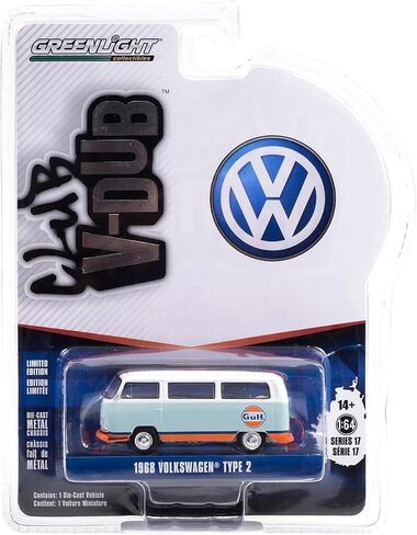 Greenlight 36080-C Club Vee-Dub Series 17-1968 VW Type 2 (T2) - زيت الخليج 1/64 مقياس دييكاست in Saudi Arabia