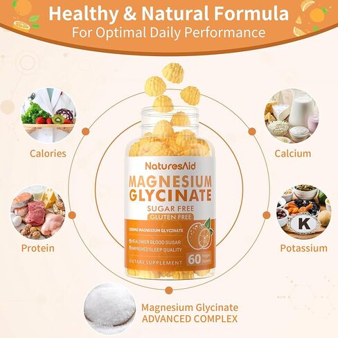 علكة جليسينات المغنيسيوم 1000 ملغ - مكمل بوتاسيوم مغنيسيوم خالي من السكر مع فيتامين د، ب6، مرافق الإنزيم Q10 للمزاج الهادئ ودعم النوم - 120 علكة كرز - عبوتان in Kuwait