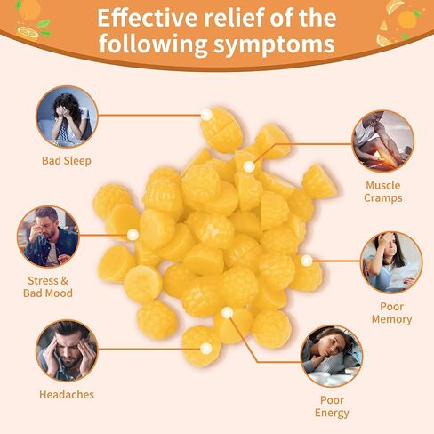 علكة جليسينات المغنيسيوم 1000 ملغ - مكمل بوتاسيوم مغنيسيوم خالي من السكر مع فيتامين د، ب6، مرافق الإنزيم Q10 للمزاج الهادئ ودعم النوم - 120 علكة كرز - عبوتان in Kuwait