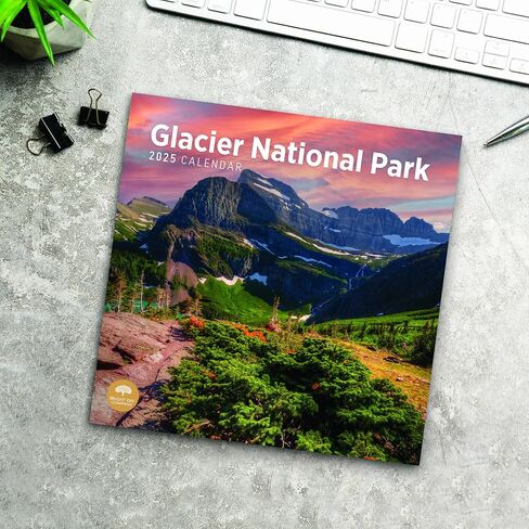 2025 Glacier National Park Monthly Wall Calendar by Bright Day, 12 x 12 Inch National Park Scenic Photography in Saudi Arabia
