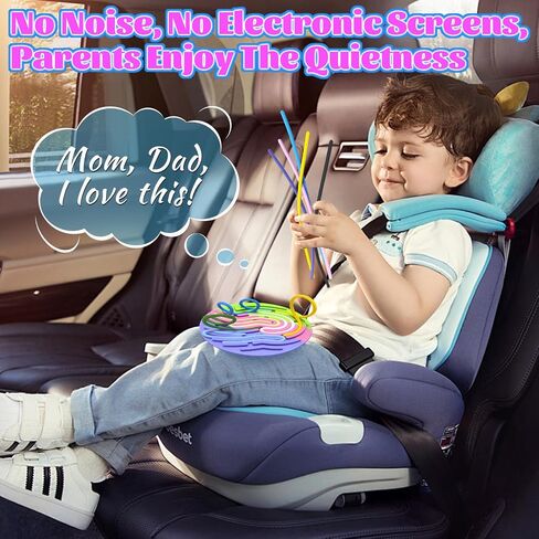 Sensory Activity Board, Silicone Sensory Fidget Toy with 11 Strings 25 Buttons, Kids Sensory Products for Autism ADHD Anxiety Calm Down, Fine Motor Skill Training, Ideal Gifts for Kids 3+ (Square) in Saudi Arabia